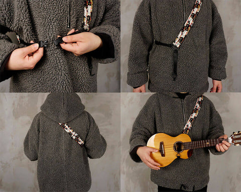 the clip on ukulele hook strap instructions