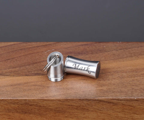 Personalized Bamboo CREMATION URN KEYCHAIN, pet man women Ashes Jewelry, waterproof Ash Jewelry, water proof urn-2