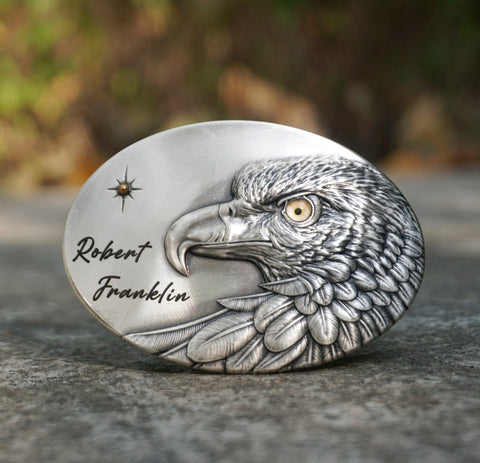 Eagle & sun belt buckle