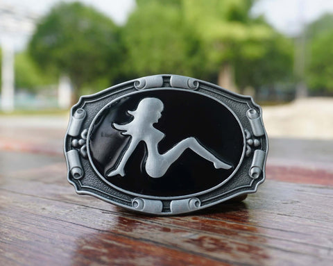 Personalized motorcycle girl BELT BUCKLE for man with message engraved, Custom Belt Buckle for him, Groomsman, Cowboy-1