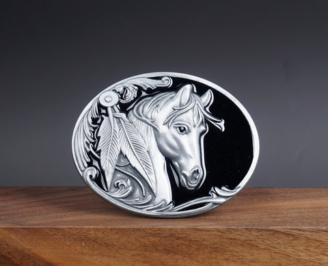 Vintage Horse belt buckle for cowboy cowgirl-1