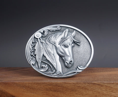 Vintage Horse belt buckle for cowboy cowgirl-2