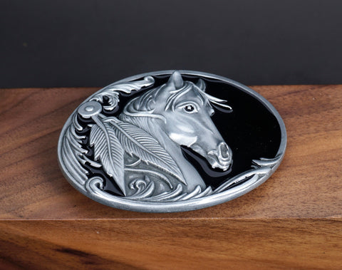 Vintage Horse belt buckle for cowboy cowgirl-3