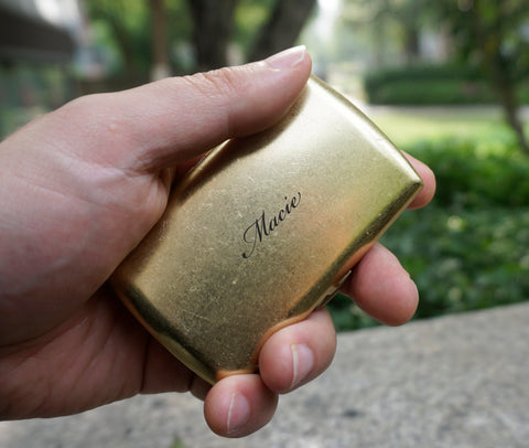 Personalized Solid Brass Cigarette Case