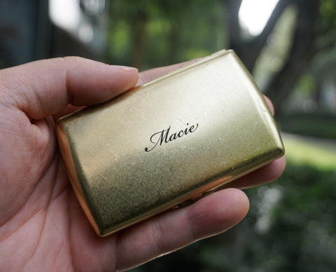 Personalized Solid Brass Cigarette Case