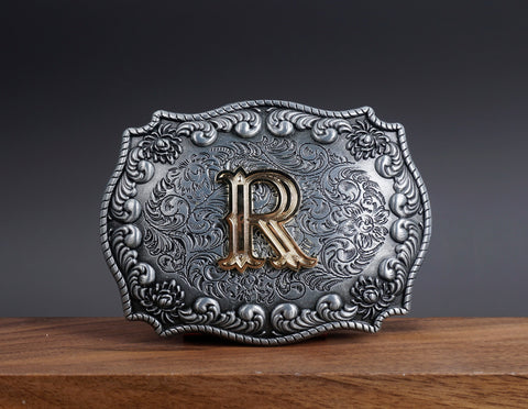 monogram letter BELT BUCKLE for man woman, Custom monogram Belt Buckle for him/her, Groomsman, Cowboy-1