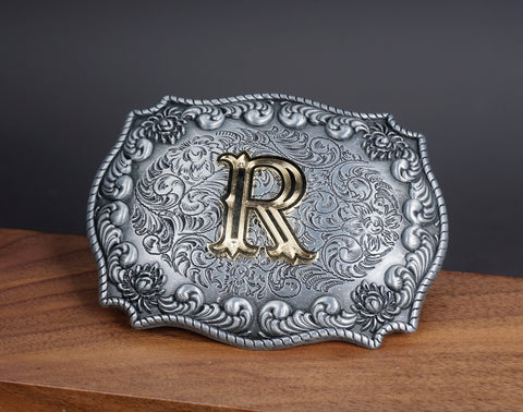 monogram letter BELT BUCKLE for man woman, Custom monogram Belt Buckle for him/her, Groomsman, Cowboy-2