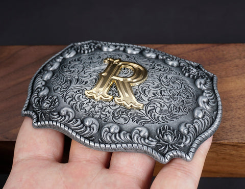 monogram letter BELT BUCKLE for man woman, Custom monogram Belt Buckle for him/her, Groomsman, Cowboy-5