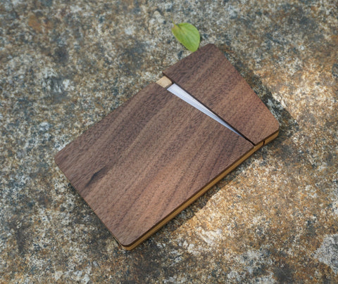 Personalized wooden business card case holder with engraved name-4