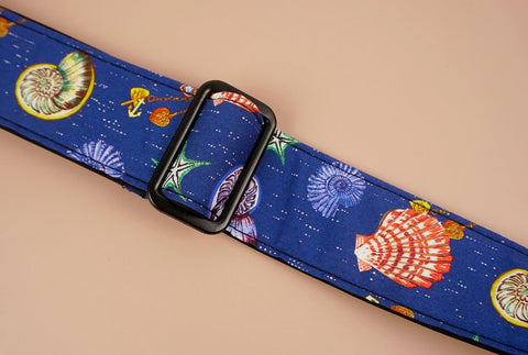shell printed ukulele shoulder strap-detail-2