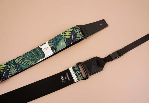 ukulele shoulder strap with llama printed-detail-4