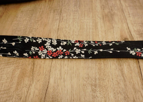 4uke J hook clip-on ukulele strap with Weeping Cherry floral printed-detail-1