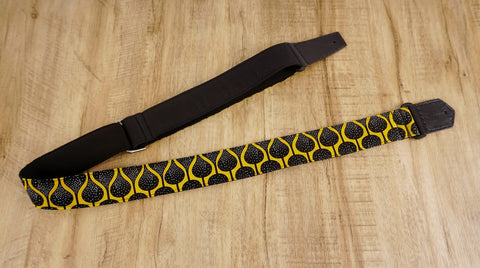 4uke guitar strap with yellow queen printed-back-1