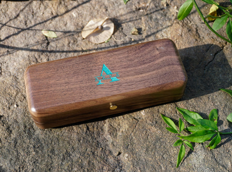 Wooden hard glasses case