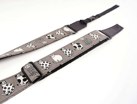 magic cat leather ends ukulele shoulder strap-detail-1