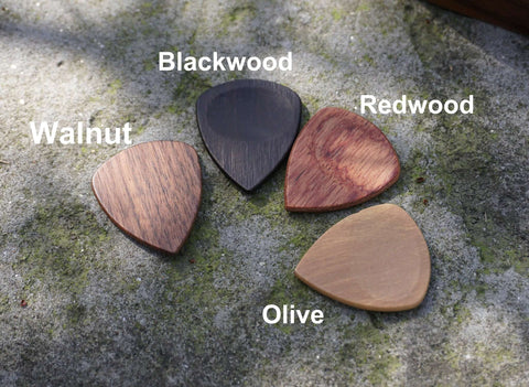 Personalized Wood Guitar Pick Holder & Wood Pick Set-6