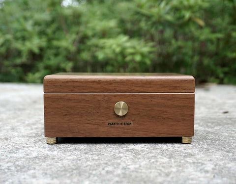 custom song wooden 30 notes music box with cylinder, We offer engraving of music boxes plus various monograms to match your theme! best friend gift, wedding engagement valentine's day gift.-2