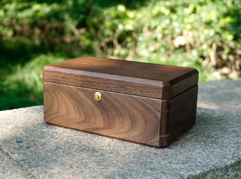 Personalized Engraved Walnut Watches Box Organizer with 3 or 5 Divider Slots, Soft Velvet Pillows, best gift for man, dad, husband-4