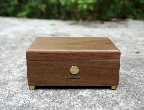 custom song wooden 30 notes music box with cylinder, We offer engraving of music boxes plus various monograms to match your theme! best friend gift, wedding engagement valentine's day gift.-3