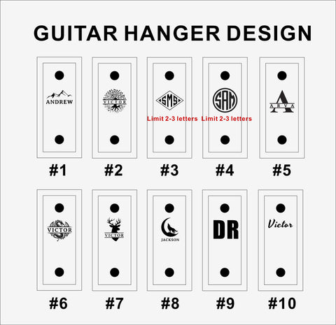Guitar hanger wall mount