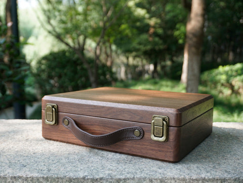 Personalized Walnut Watch Box Organizer with 8 Divider Slots, engraved watch box, Soft Velvet Pillows, father of the bride gift-5