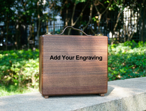 Personalized Walnut Watch Box Organizer with 8 Divider Slots, engraved watch box, Soft Velvet Pillows, father of the bride gift-8