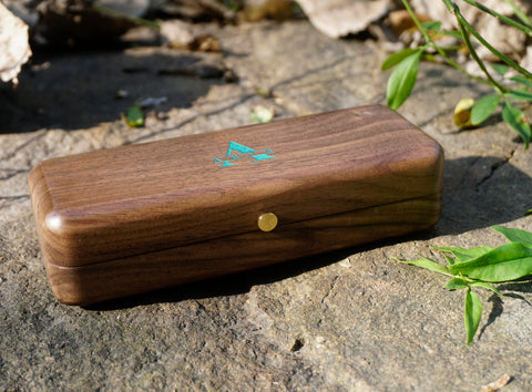 Wooden hard glasses case