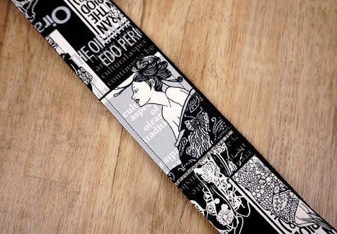 Japan beautiful girl guitar strap with leather ends-4