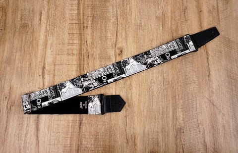 Japan beautiful girl guitar strap with leather ends-1