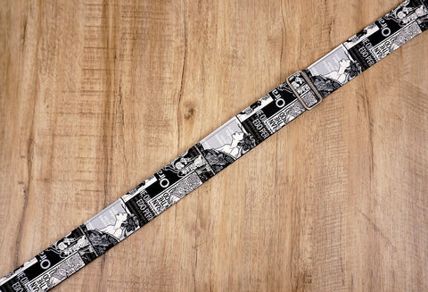 Japan beautiful girl guitar strap with leather ends-3