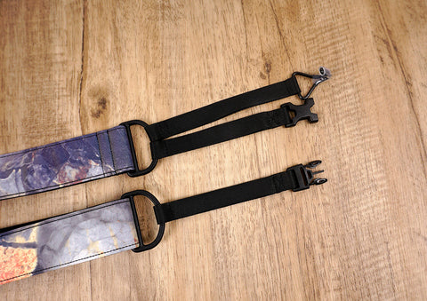 Rock texture reflective clip on ukulele hook strap-4