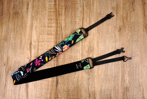 Watercolor nature clip on ukulele hook strap-2