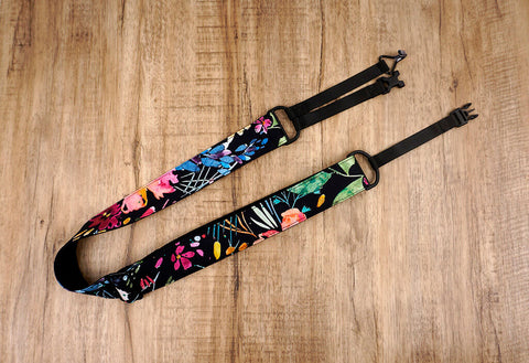 Watercolor nature clip on ukulele hook strap-3