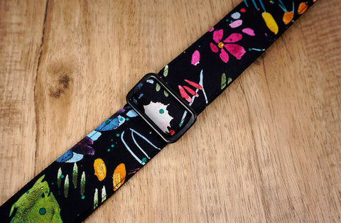 Watercolor nature clip on ukulele hook strap-6