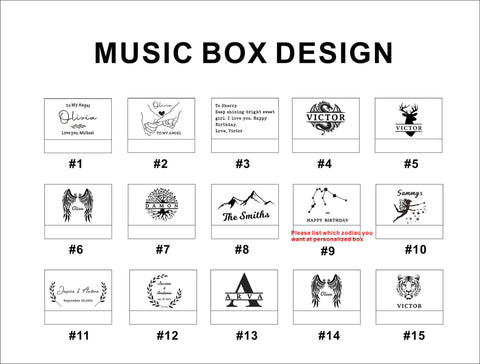Square receiver music box