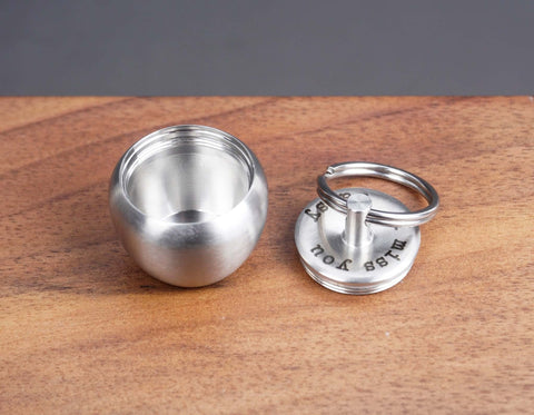 Personalized apple CREMATION URN KEYCHAIN, pet man women Ashes Jewelry, waterproof Ash Jewelry urn-2