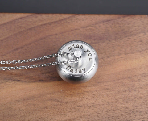 Personalized apple CREMATION URN NECKLACE, pet man women Ashes Jewelry, waterproof Ash Jewelry, water proof urn, pill box-3