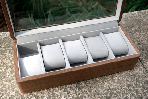 Personalized Men's Wooden Watch Box Organizer for 5,10 watches with engraved-6