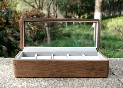 Personalized Men's Wooden Watch Box Organizer for 5,10 watches with engraved-8