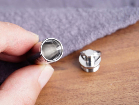 Personalized Bullet Titanium Cremation Urn Keychain - Waterproof Memorial Ashes Keyring-6