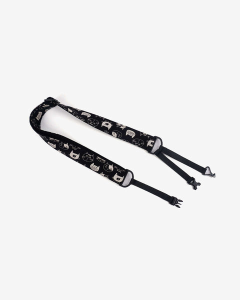 white cat clip on ukulele hook strap-1