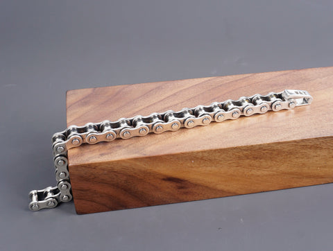 Personalized Bicycle Chain Bracelet Vintage - Custom Engraved Jewelry for Men or Women-1