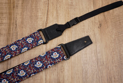 Thorn Daisy ukulele shoulder strap with leather ends-3