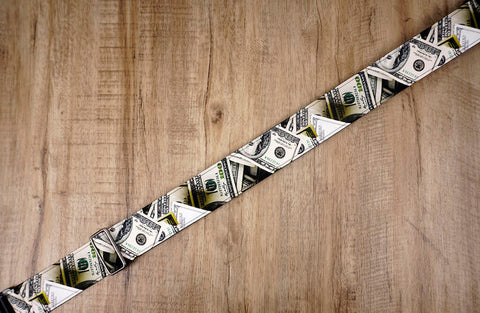 Dollars funny guitar strap with leather ends -5