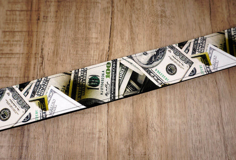 Dollars funny guitar strap with leather ends -6