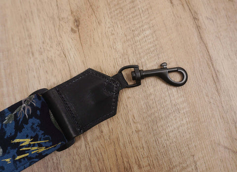 lightning dragon banjo strap with leather ends and hook, can also be used as purse guitar strap-7