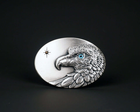 Personalized Western eagle and sun BELT BUCKLE with name engraved, Custom monogram Belt Buckle for him, her, Groomsman, Cowboy-3