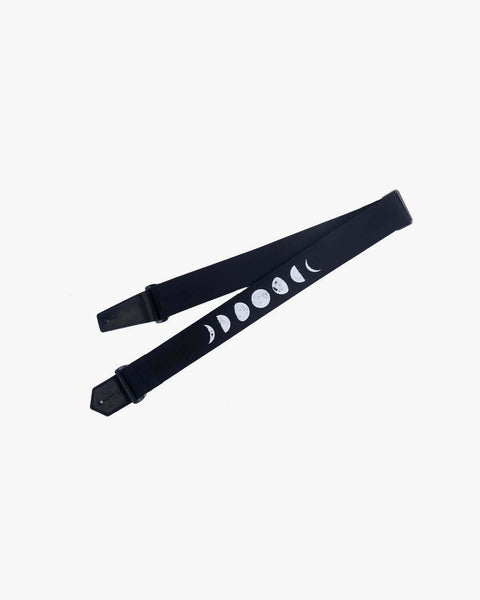 eclipse of the moon guitar strap with leather ends-1