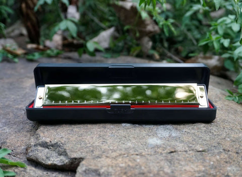 Custom Engraved Stainless Steel Tremolo Harmonica, 24 Holes C Key Beginner Harmonica for Kids Children Adults Students-2