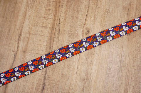 red white flowers camera strap-6